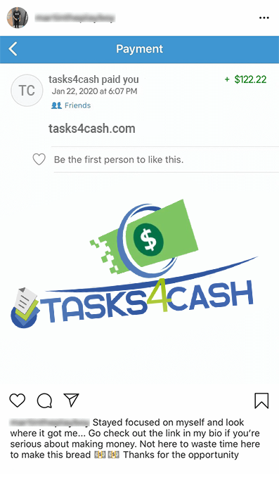 Tasks4Cash Payment Proof